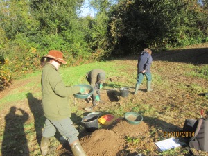 Volunteers hard at work on the 'Mill' site dig.